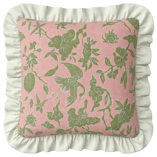 Hennelly Green on Pink Pillow