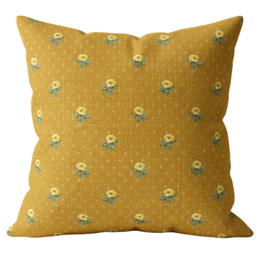 Maggie Yellow on Yellow Pillow