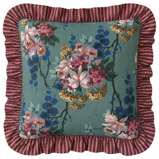 Marlene Multi on Blue Pillow
