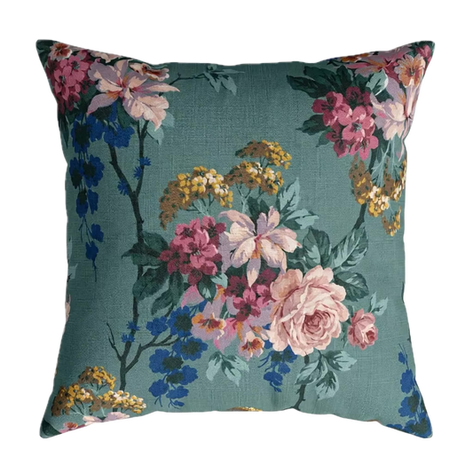 Marlene Multi on Blue Pillow
