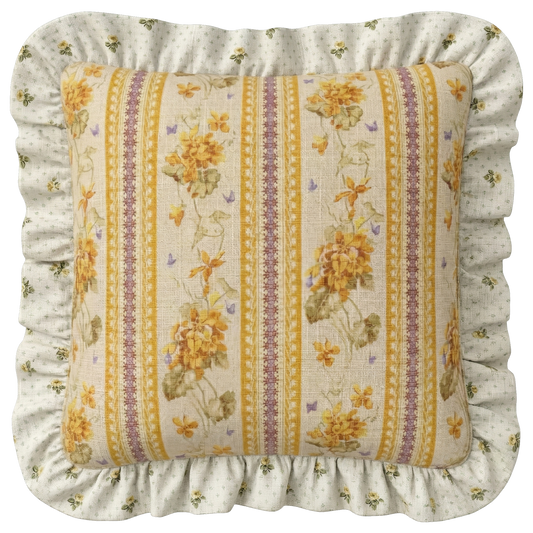 Ruth Yellow and Purple Pillow